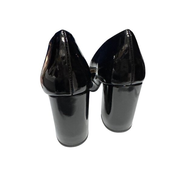 Steve Madden‎ Black Block Heel Pumps 7.5 - Picture 4 of 6